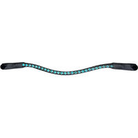 Produktbild von Pferde Stirnband York Laila aus Leder für das Pony in Blau oder Schwarz
