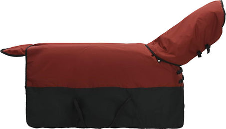 Pferdedecke in Bordeaux und Schwarz aus Polyester 85 cm – Bild 1 von 1