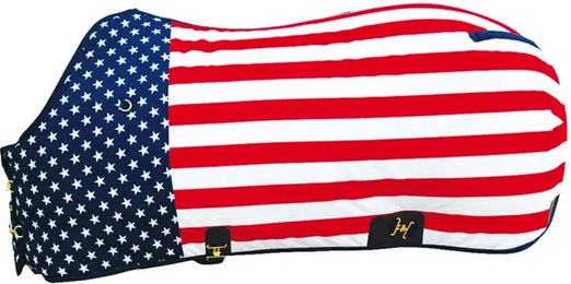 Produktbild von Pferdedecke Umbria Equitazione Usa Stars aus Polyester in Rot Bunt - 300 g