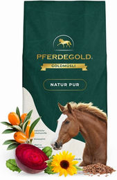 Pferdegold Goldmüsli Natur Pur Aufbau- und Diät-Futtermittel für Pferde Sensitive für alle Altersstufen – Bild 1 von 3