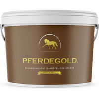 Produktbild von Pferdegold Haut & Fell Nahrungsergänzung für Pferde mit Vitaminen zur Unterstützung von Haut, Fell und Hufen 1000g
