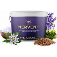 Produktbild von Pferdegold Nerven+ Pferdefutter zur Unterstützung des Nervensystems und zur Beruhigung ohne Zucker