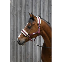 Produktbild von Pferdehalfter aus synthetischem Lammfell von Riding World in Rot