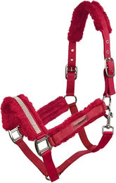 Produktbild von Pferdehalfter Horsenjoy Diamond aus Nylon in Rot für Ponys