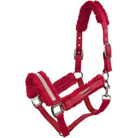 Produktbild von Pferdehalfter Horsenjoy Diamond aus Nylon in Rot für Vollblut