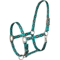 Produktbild von Pferdehalfter Pool's Navajo aus Nylon in Blau und Türkis