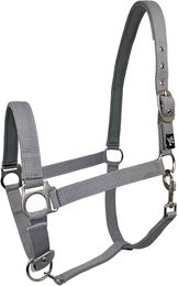 Produktbild von Pferdehalfter York Dora aus Nylon in Grau für Ponys