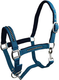 Produktbild von Pferdehalfter York Quartz aus Neopren in Blau für Ponys