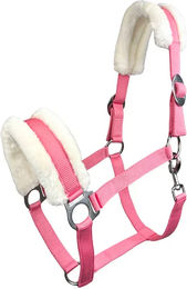Pferdehalfter York Sophia für Ponys in Rosa mit Edelstahlbeschlägen – Bild 1 von 1