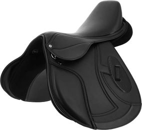 Pferdesattel Norton EK-Rexine Progress Schwarz 15,75 Zoll mit synthetischer Wolle – Bild 1 von 1