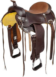 Produktbild von Pferdesattel Pool's Round Skirt 8020 aus Leder Braun 16 Zoll