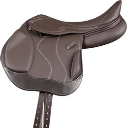 Produktbild von Pferdesattel Premier Equine Rouen aus Kunstleder Braun 17 Zoll