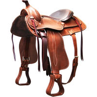 Produktbild von Pferdesattel Red Horns aus Leder in Braun und Silber
