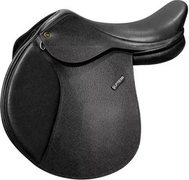Produktbild von Pferdesattel Supreme aus Leder mit wechselbarem Schnitt Schwarz 16,5 Zoll
