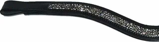 Produktbild von Pferdestirnband Hekktor Artemis aus Leder in Schwarz und Silber