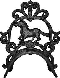 Pferdezaumhalter aus Gusseisen HKM in Schwarz – Bild 1 von 1