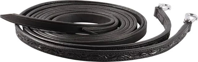 Produktbild von Pferdezügel aus Spaltleder von Edix Saddles in Schwarz für Vollblut