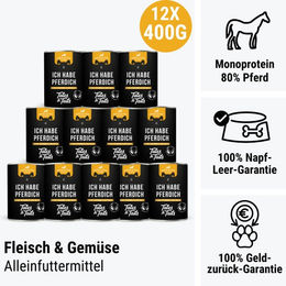 Produktbild von PFERDich Monoprotein Sensitive Pferdefutter für die Verdauung 400g Dose