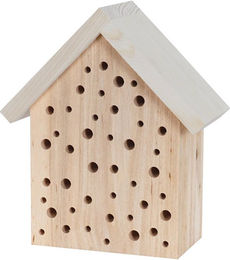 Pflanzen-Kölle Insektenhotel aus Holz in Grau mit Erle und Kiefer 18 x 9 x 23 cm – Bild 1 von 1