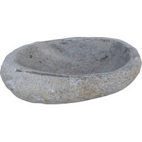 Produktbild von Pflanzen-Kölle Vogeltränke Fluss-Stein aus Naturstein grau 6 x 20 x 20 cm