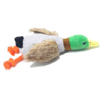 Produktbild von Pfoten-Boutique Flauschquaker Hundespielzeug aus Plüsch mit Seilfüßen für kleine und mittelgroße Hunde bunt