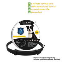 Produktbild von Pfoten-Boutique Halsband Zecken- und Flohschutz für Hunde in Schwarz