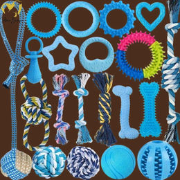 Pfoten-Boutique Hundespielzeug Set aus Naturkautschuk in Bunt Größe M – Bild 1 von 1