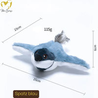 Produktbild von Pfoten-Boutique Interaktives Katzenspielzeug Flatternder Vogel Blau aus Plüsch
