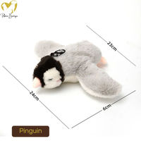 Produktbild von Pfoten-Boutique Interaktives Katzenspielzeug Pinguin aus Plüsch mit Flügelschlägen Schwarz