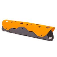Produktbild von Pfoten-Boutique Katzentunnel Katzenhöhle aus Filz Orange-Grau 92x45cm