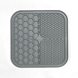 Pfoten-Boutique Leckmatte aus Silikon für Hunde Antistress Spielmatte Grau 15x15 cm – Bild 1 von 1