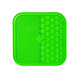 Pfoten-Boutique Leckmatte aus Silikon für Hunde Antistress Spielmatte Grün 15x15 cm – Bild 1 von 1