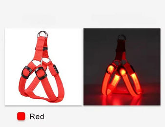 Pfoten-Boutique LED Hundegeschirr aus Nylon rot Größe L USB wiederaufladbar – Bild 1 von 1