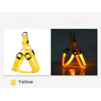 Produktbild von Pfoten-Boutique LED Hundegeschirr aus Nylon USB wiederaufladbar Gelb XS