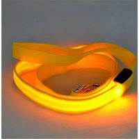 Produktbild von Pfoten-Boutique LED Hundeleine wiederaufladbar gelb 120 cm