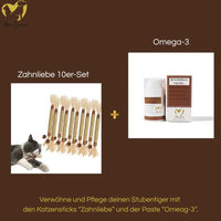 Produktbild von Pfoten-Boutique Zahnliebe Katzenzahnpflege mit Omega-3 für gesundes Fell 10er-Set