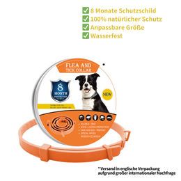 Pfoten-Boutique Zecken Stopp Halsband gegen Zecken und Flöhe für Hunde aller Altersstufen und Größen Orange – Bild 1 von 1