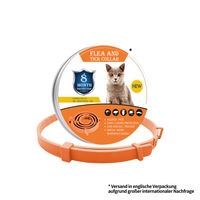 Produktbild von Pfoten-Boutique Zeckenschutzhalsband für Katzen gegen Zecken und Flöhe aus Silikon Orange