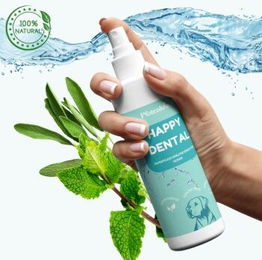 Pfotenkraut Happy Dental Zahnpflege Kräuter Spray 200ml ohne tierisches Protein - 200 ml – Bild 1 von 2