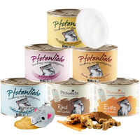 Produktbild von Pfotenliebe Bio Katzen Nassfutter Schnupperpaket für erwachsene Katzen getreidefrei und ohne Zucker 1200g
