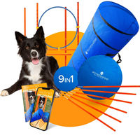 Produktbild von PfotenWunder 9-in-1 Agility Set für Hunde mit Slalomstangen und Tunnel zum Training und Sport