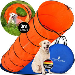PfotenWunder Agility-Tunnel XXL Orange für Hunde - 3 m – Bild 1 von 5