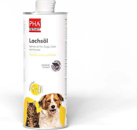 Produktbild von PHA Lachsöl Ergänzungsfutter für Haut Fell und Immunsystem 1000ml
