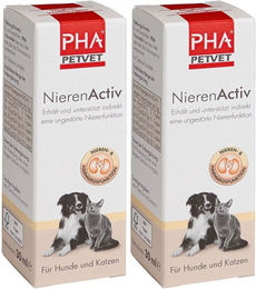 Produktbild von PHA NierenActiv Tropfen für Hunde und Katzen zur Unterstützung von Niere und Harntrakt 60 ml