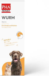 Produktbild von PHA PETVET Wurm Tropfen zur Unterstützung der Verdauung und des Magen-Darm-Systems für alle Altersstufen und Größen 50 ml