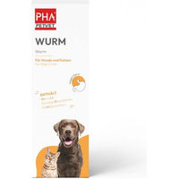 Produktbild von PHA PETVET Wurm Tropfen zur Unterstützung der Verdauung und des Magen-Darm-Systems für alle Altersstufen und Größen 50 ml