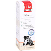 Produktbild von PHA Wurm Tropfen für Hunde und Katzen zur Unterstützung der Magen-Darm-Verdauung 50 ml