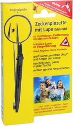 Pharma Brutscher Zeckenpinzette mit Lupe aus Chirurgenstahl – Bild 1 von 4