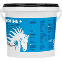 Produktbild von PharmaHorse Biotine+ Ergänzungsfutter für Pferde zur Unterstützung von Haut und Fell 1 kg
