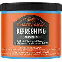 Produktbild von Pharmakas Refreshing Pferdesalbe Massagebalsam mit Hyaluronsäure, Arnika und Ingwer 500 ml - 500 ml